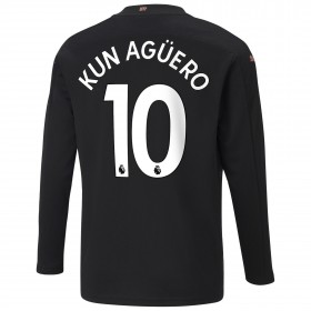 Camisolas de futebol Manchester City Sergio Aguero 10 Equipamento Alternativa 2020/21 Manga Comprida
